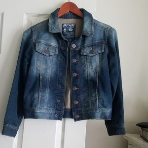 Brothers 7/8 Soft Material "Denim" look Jacket EUC